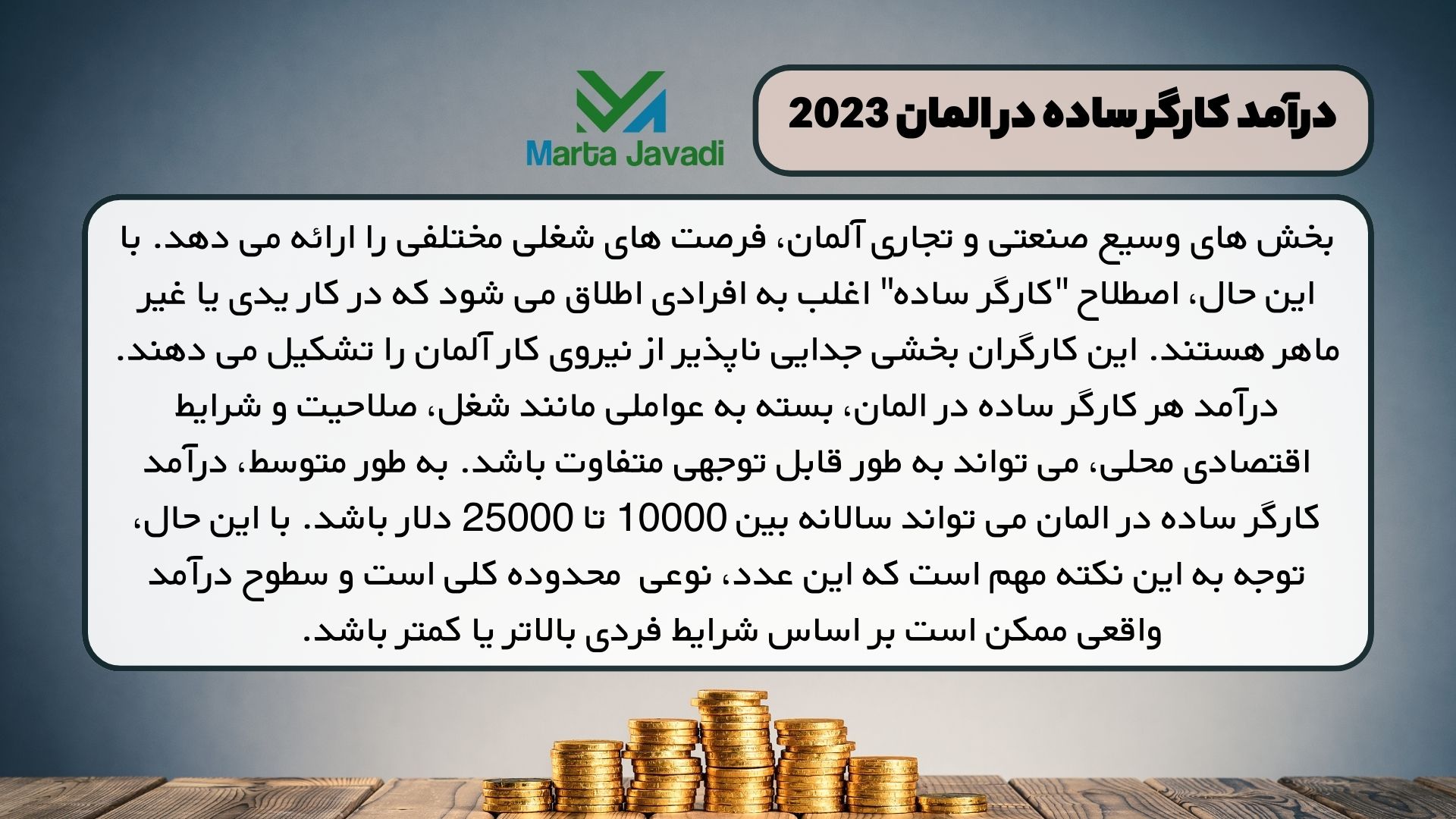 درآمد کارگر ساده در المان 2023